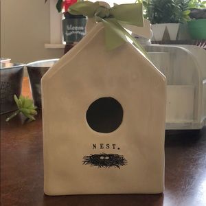 Rae Dunn nest bird house